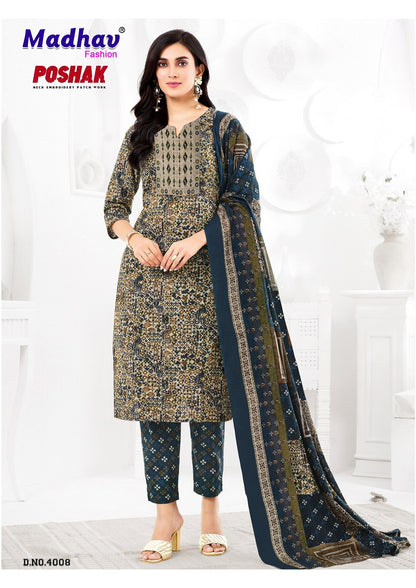 Poshak Vol 4 Patch Work Madhav Fashion Readymade Cotton Pant Suits Wholesaler Ahmedabad