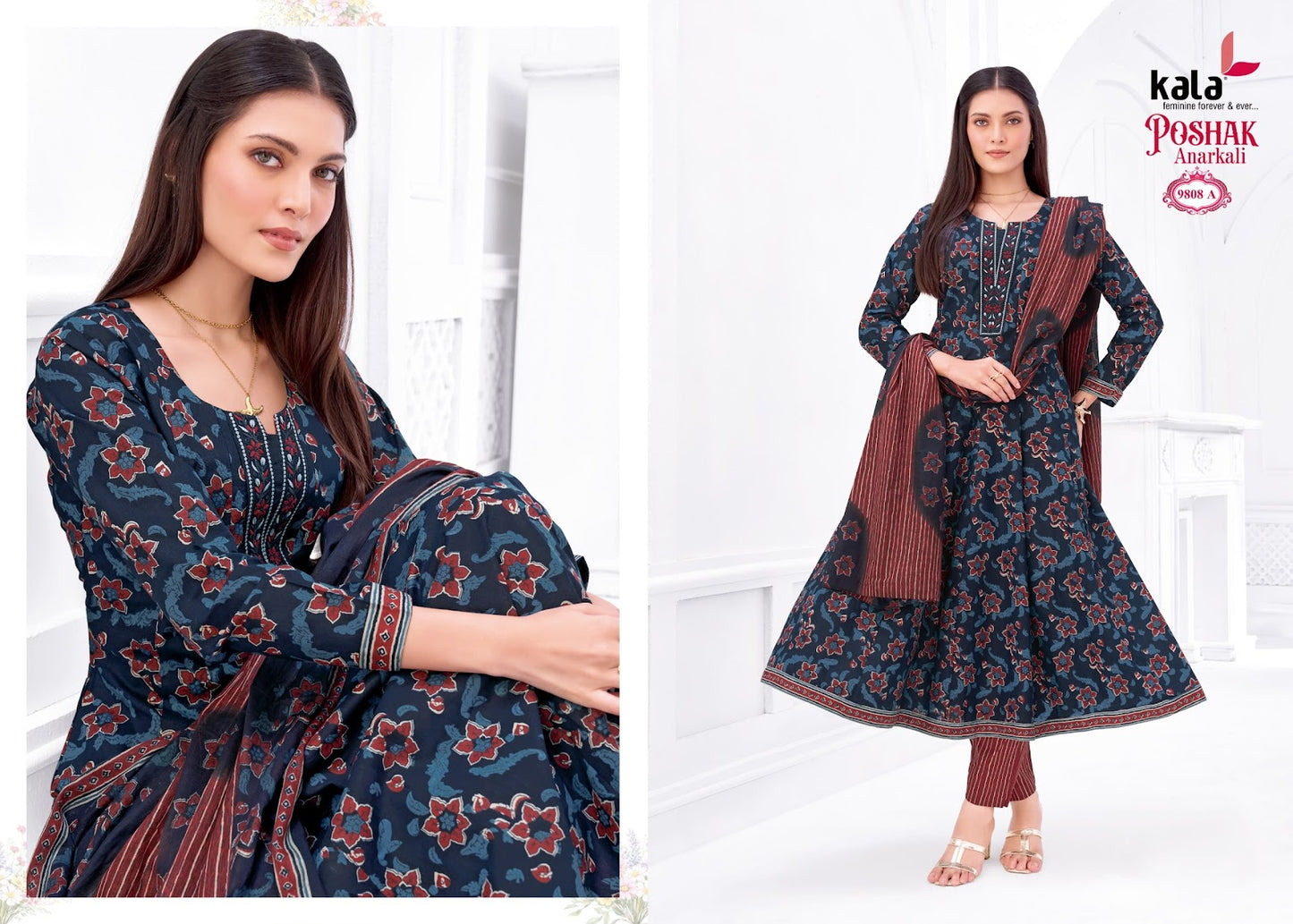Poshak Vol 5 Kala Cotton Readymade Anarkali Suits Wholesaler India