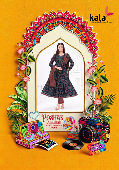 Poshak Vol 5 Kala Cotton Readymade Anarkali Suits Wholesaler India