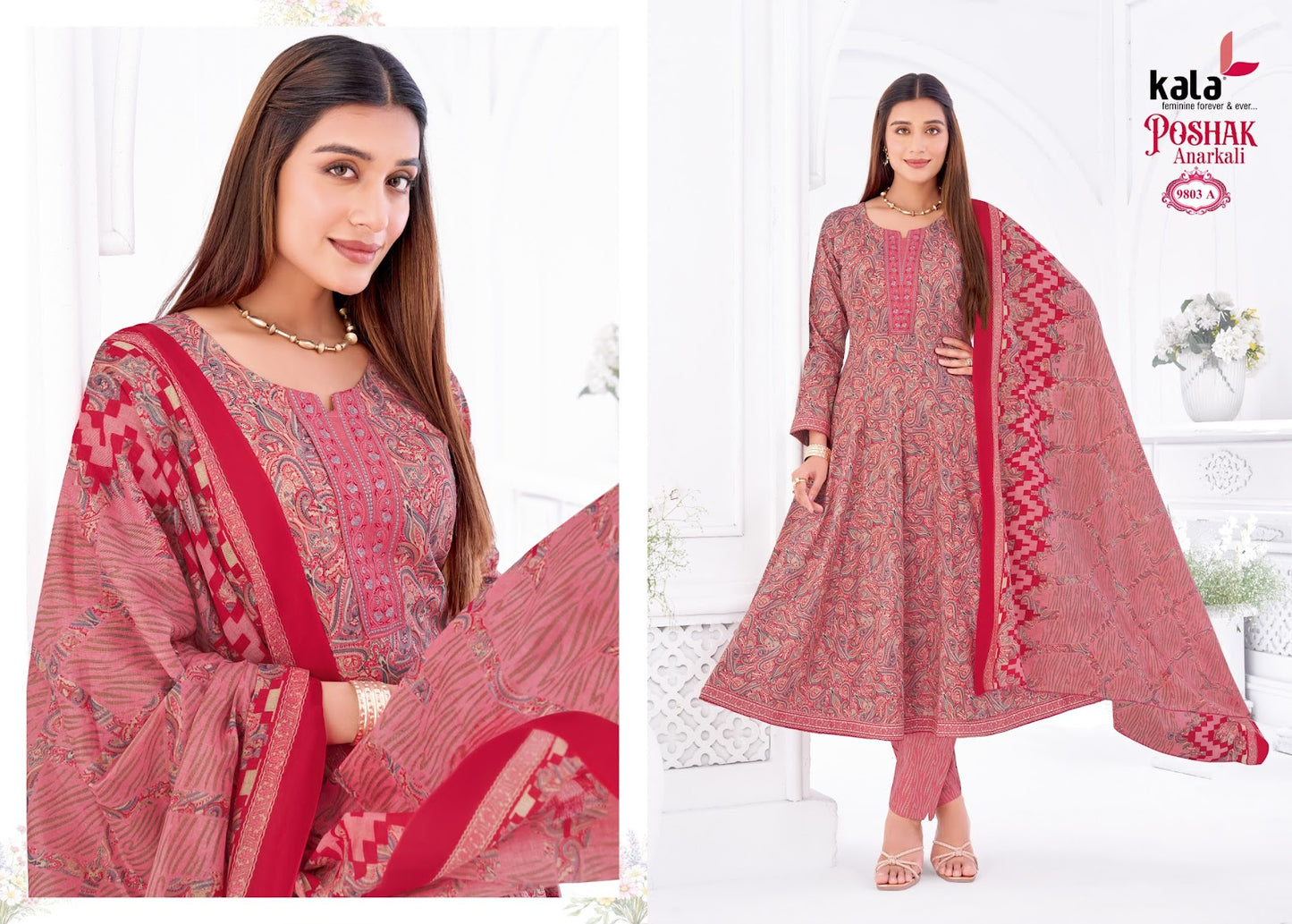 Poshak Vol 5 Kala Cotton Readymade Anarkali Suits Wholesaler India