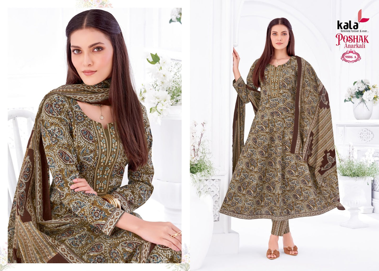 Poshak Vol 5 Kala Cotton Readymade Anarkali Suits Wholesaler India