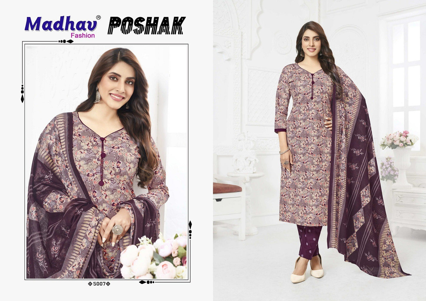 Poshak Vol 5 Madhav Fashion Cotton Dress Material Exporter India