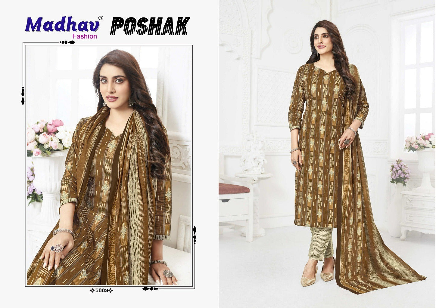 Poshak Vol 5 Madhav Fashion Cotton Dress Material Exporter India