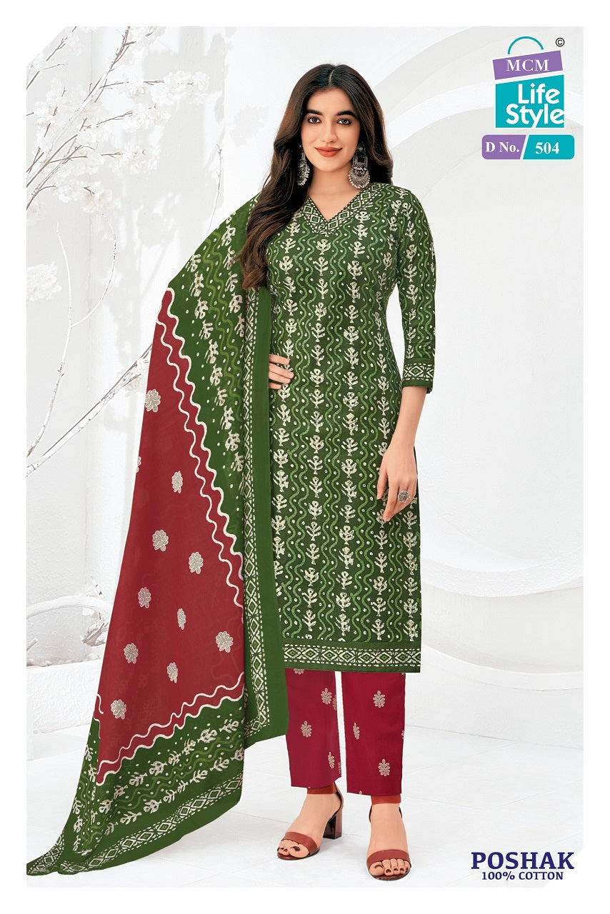 Poshak Vol 5 Mcm Lifestyle Cotton Dress Material Wholesale Price