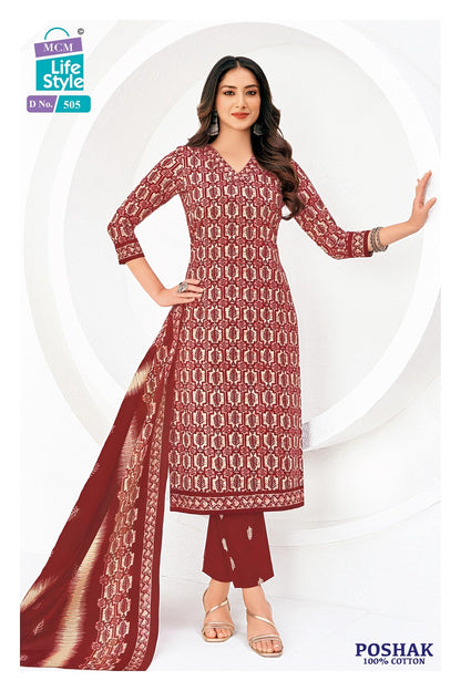 Poshak Vol 5 Mcm Lifestyle Cotton Dress Material Wholesale Price
