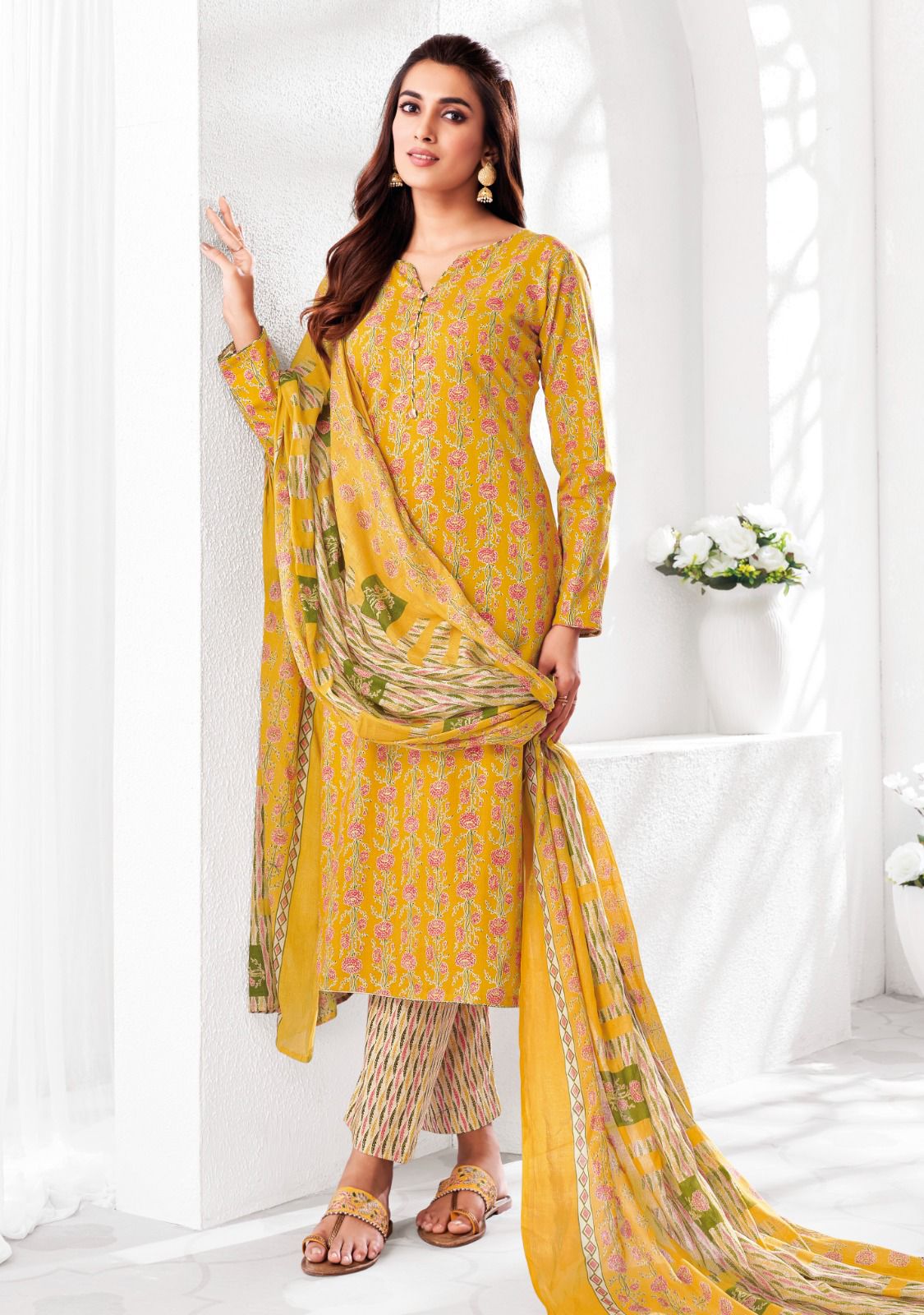 Poshak Vol 5 Suryajyoti Cotton Pant Style Suits Supplier India
