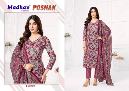 Poshak Vol 6 Madhav Fashion Readymade Cotton Pant Suits Supplier