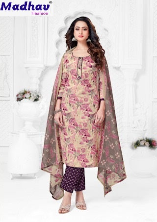 Poshak Vol 7 Madhav Fashion Pure Cotton Cotton Dress Material Wholesale