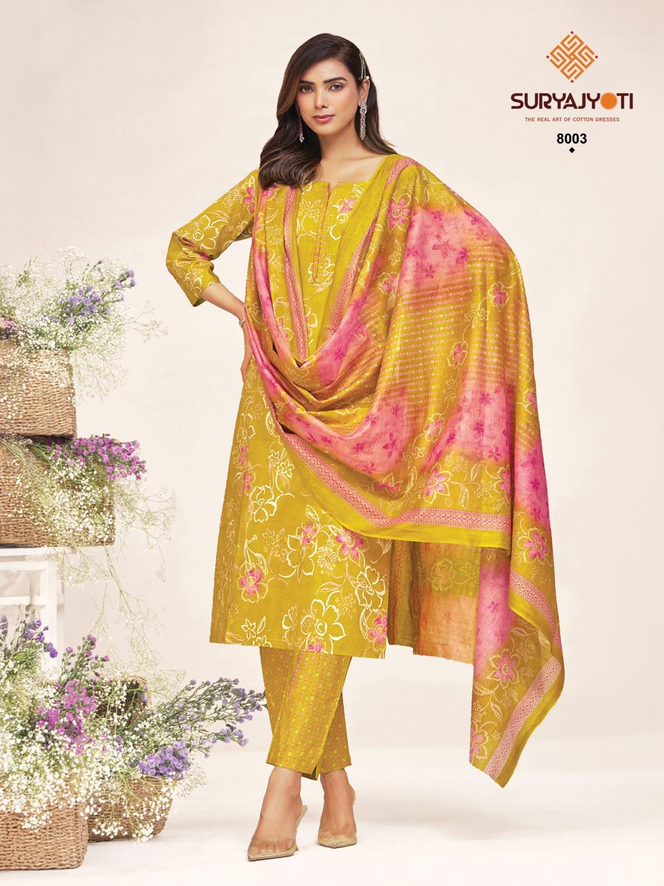 Poshak Vol 8 Suryajyoti Readymade Cotton Pant Suits Wholesale Price