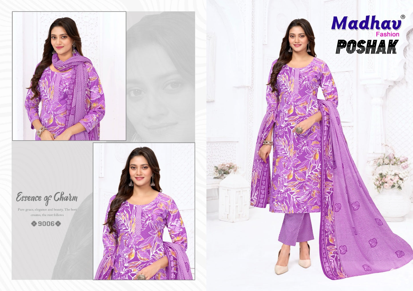 Poshak Vol 9 Madhav Fashion Cotton Dress Material Manufacturer Gujarat