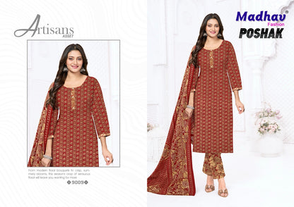 Poshak Vol 9 Madhav Fashion Cotton Dress Material Manufacturer Gujarat
