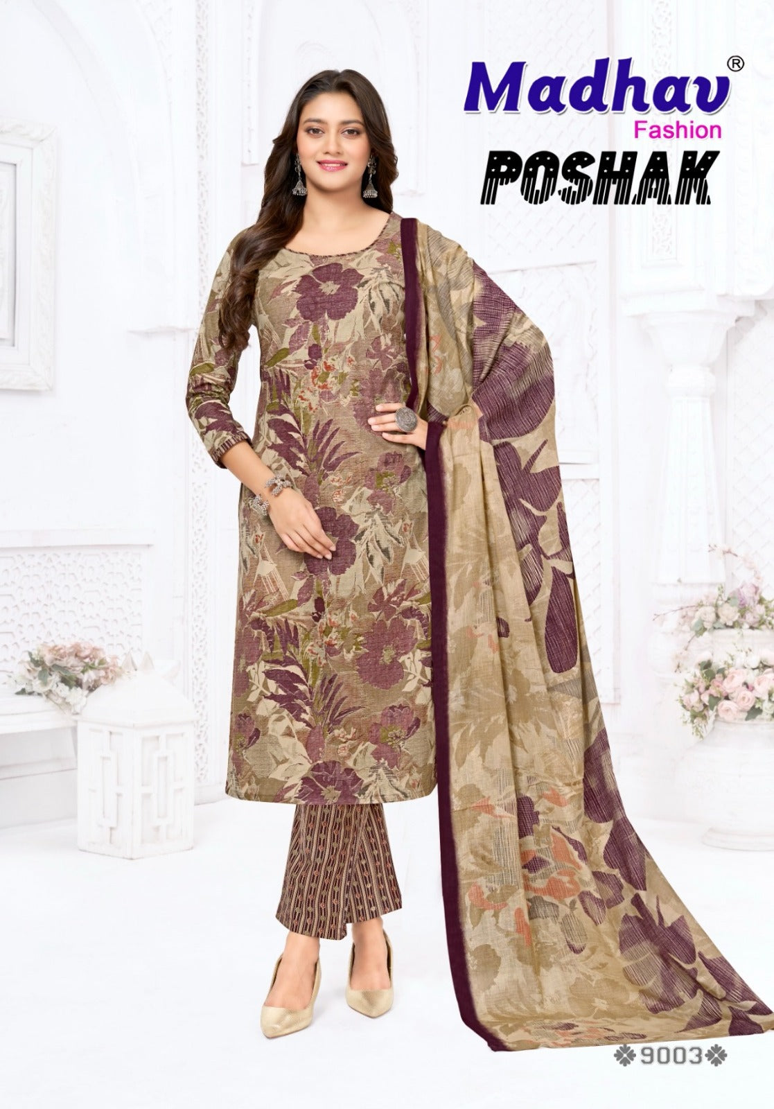 Poshak Vol 9 Madhav Fashion Cotton Dress Material Manufacturer Gujarat