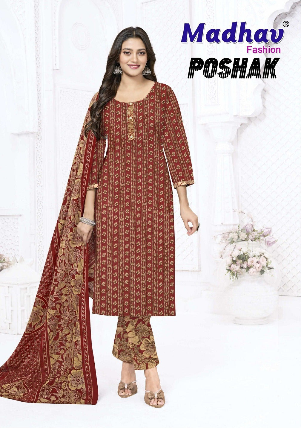 Poshak Vol 9 Madhav Fashion Readymade Cotton Pant Suits Wholesale Price