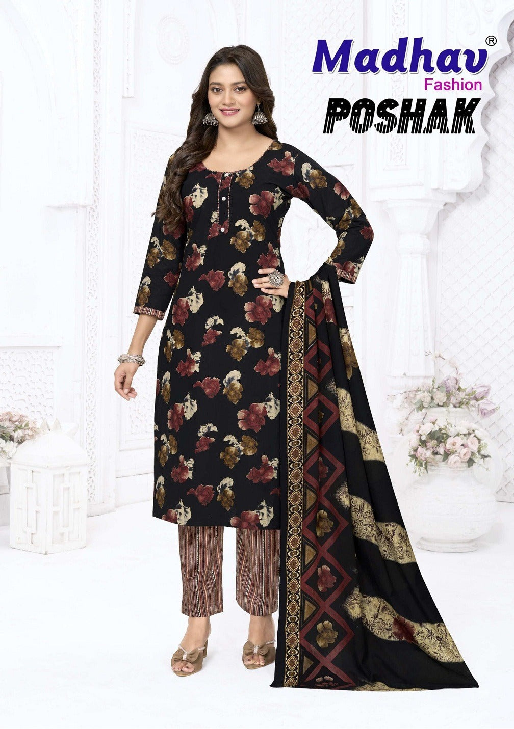 Poshak Vol 9 Madhav Fashion Readymade Cotton Pant Suits Wholesale Price