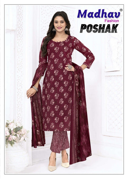 Poshak Vol 9 Madhav Fashion Readymade Cotton Pant Suits Wholesale Price