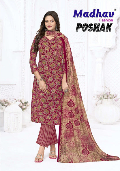 Poshak Vol 9 Madhav Fashion Readymade Cotton Pant Suits Wholesale Price
