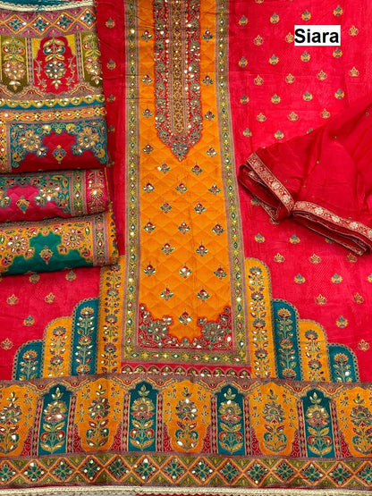 Position Print 10 Siara Dola Salwar Suits Supplier Gujarat