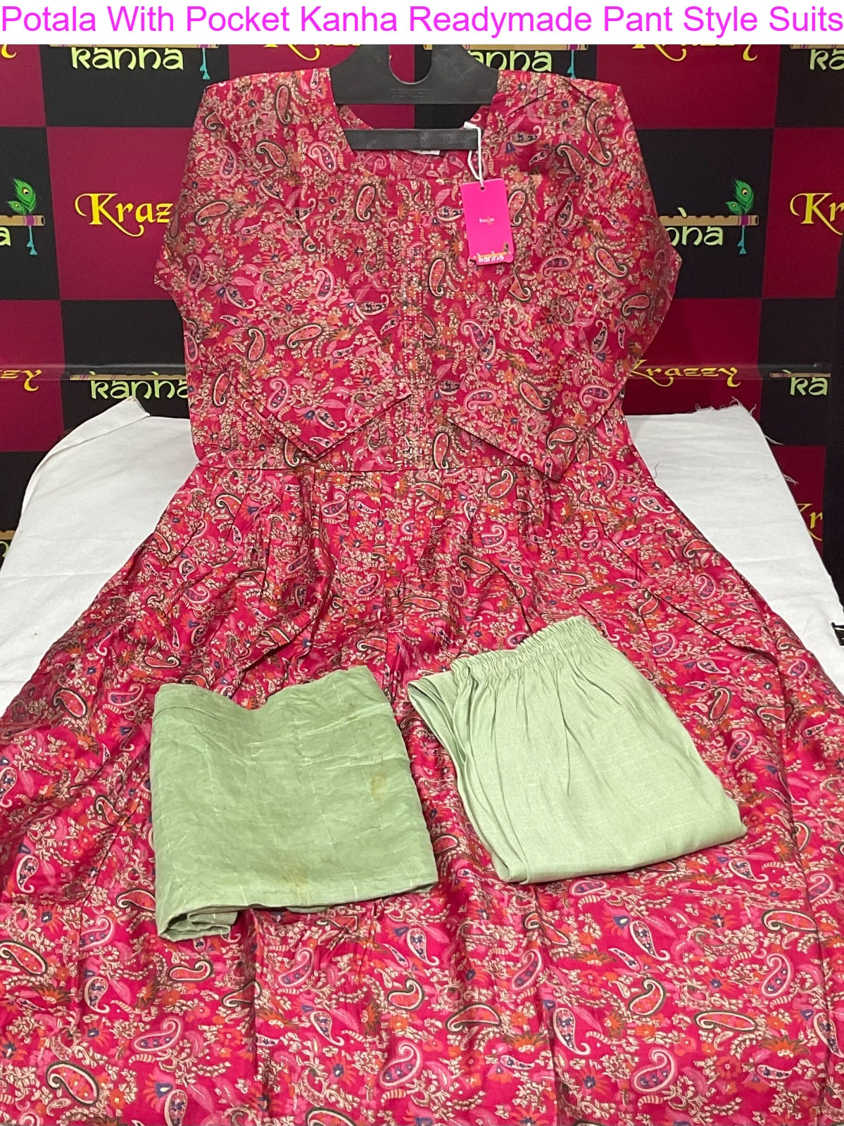 Potala With Pocket Kanha Vetican Readymade Pant Style Suits Manufacturer