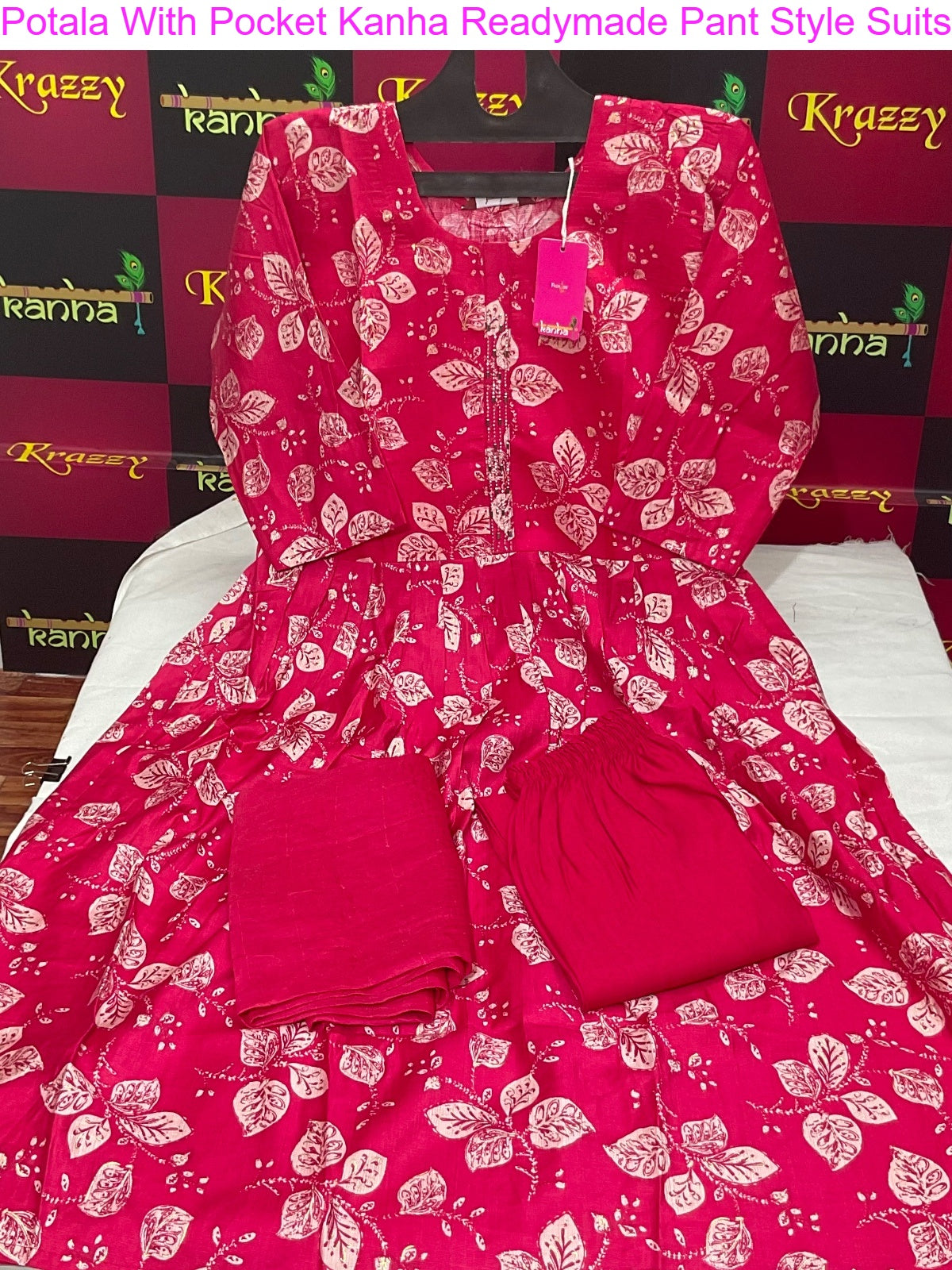 Potala With Pocket Kanha Vetican Readymade Pant Style Suits Manufacturer