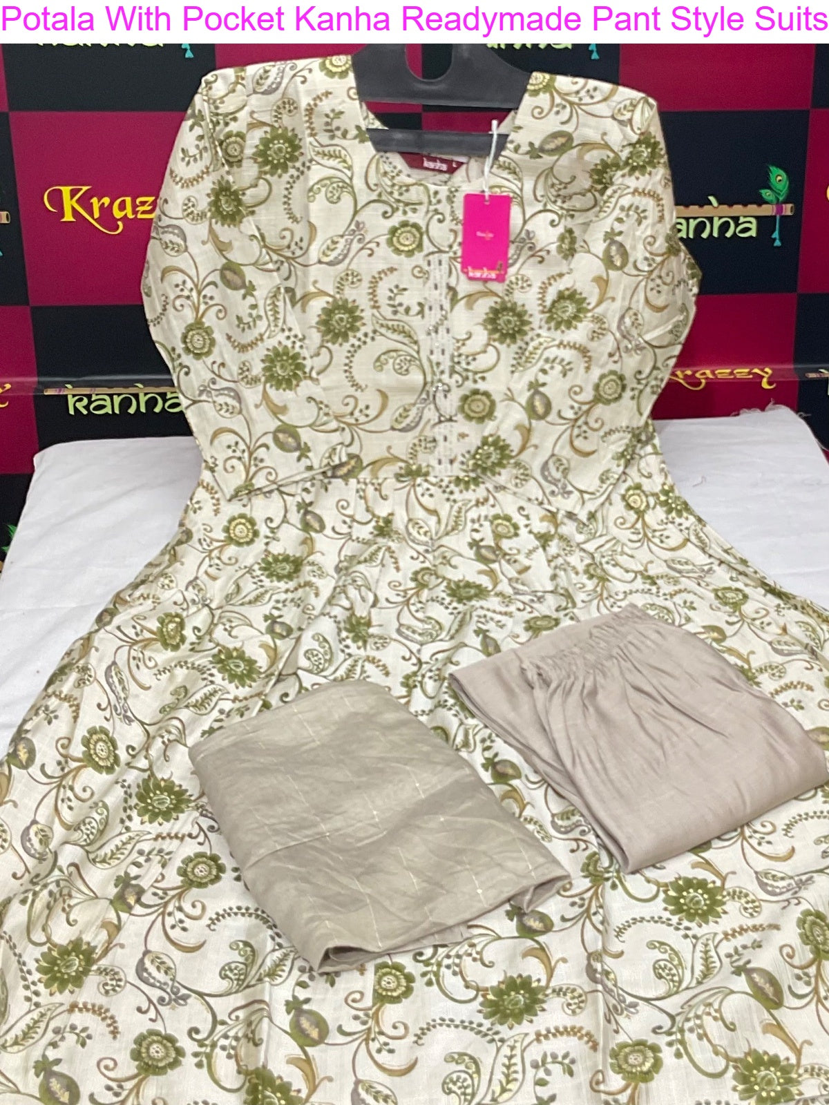 Potala With Pocket Kanha Vetican Readymade Pant Style Suits Manufacturer