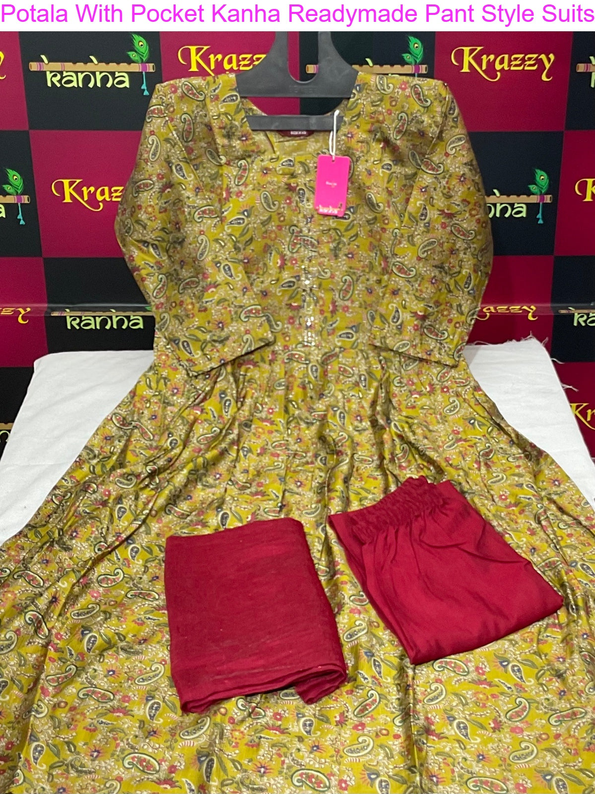 Potala With Pocket Kanha Vetican Readymade Pant Style Suits Manufacturer