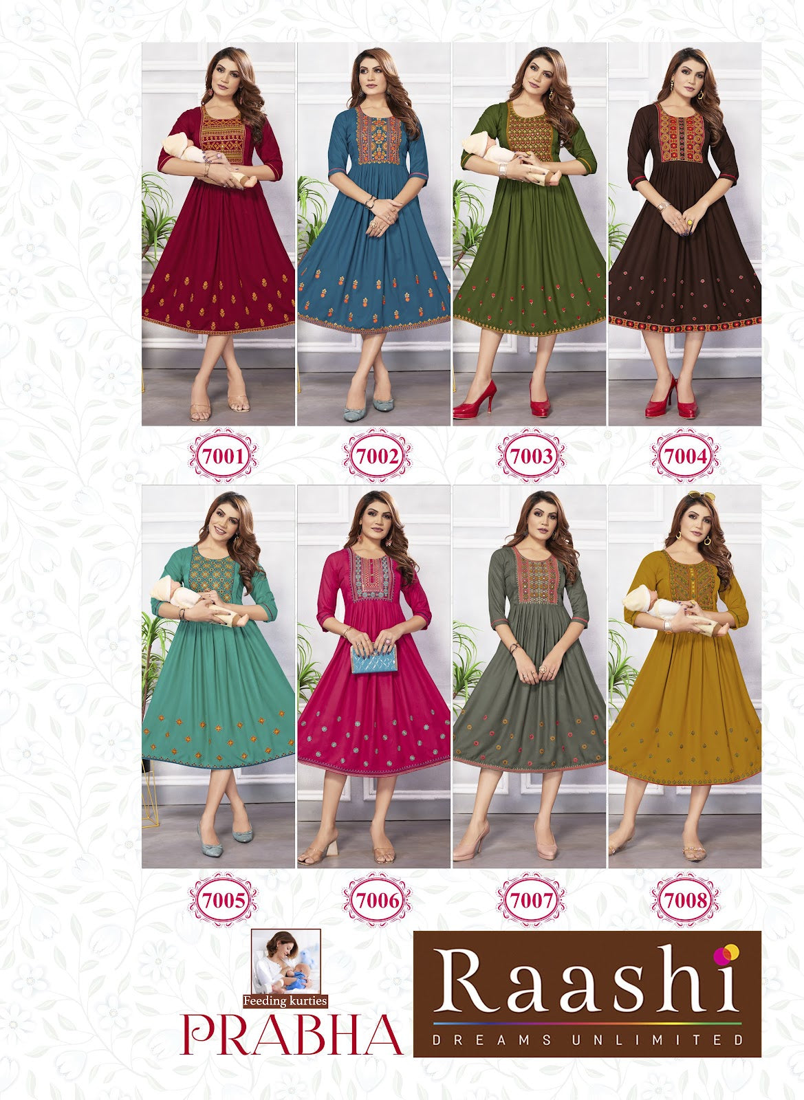 Prabha Raashi Heavy Rayon Feeding Kurtis