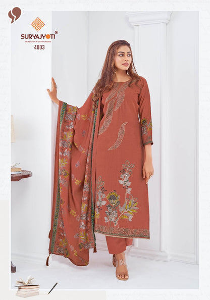 Prabha Vol 4 Suryajyoti Modal Pant Style Suits Manufacturer