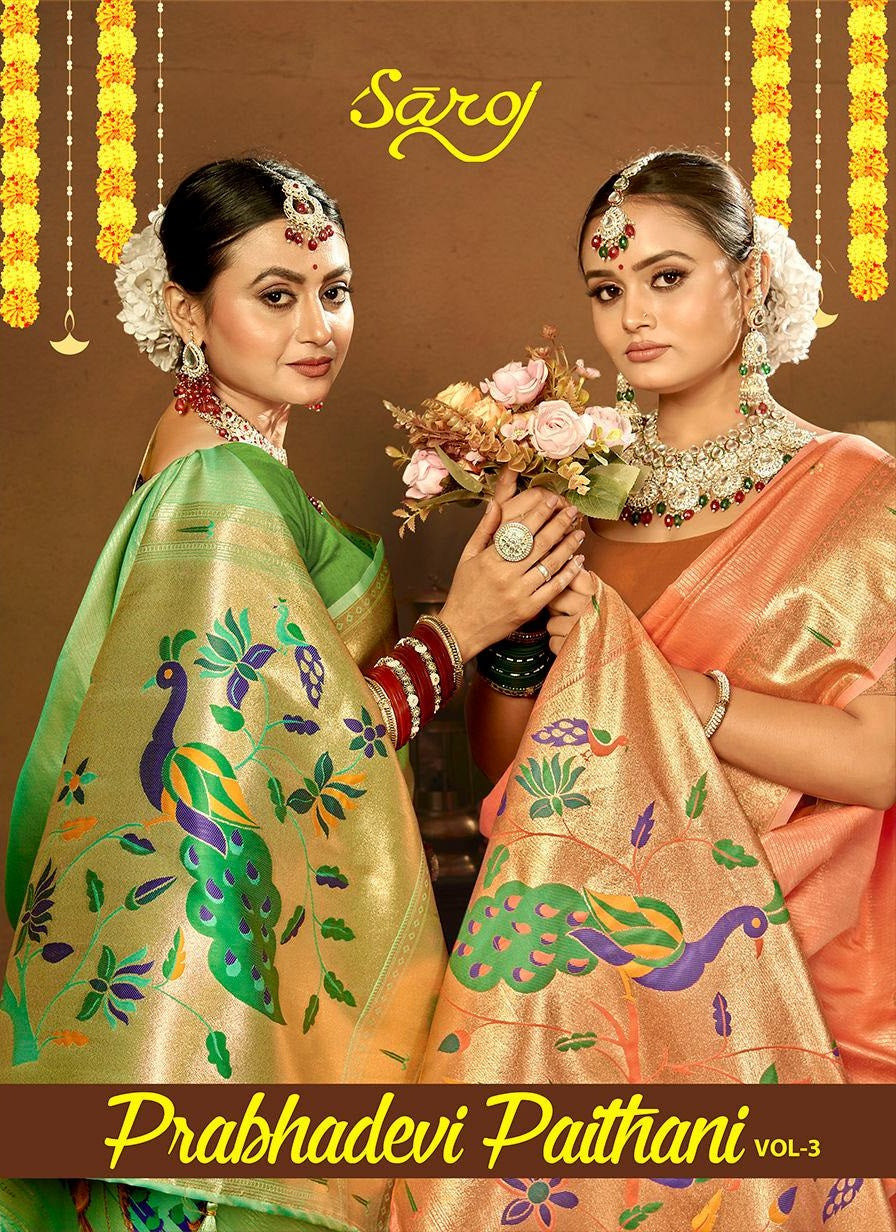 Prabhadevi Paithani Vol 3 Saroj Silk Sarees Exporter