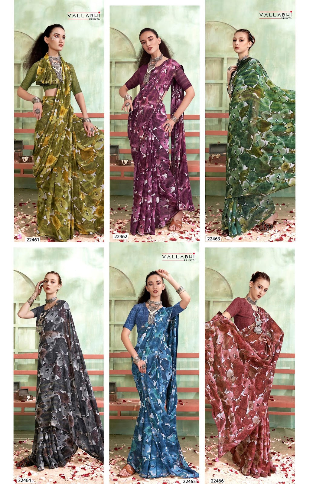 Prabhati Vol 2 Vallabhi Prints Georgette Sarees Supplier India