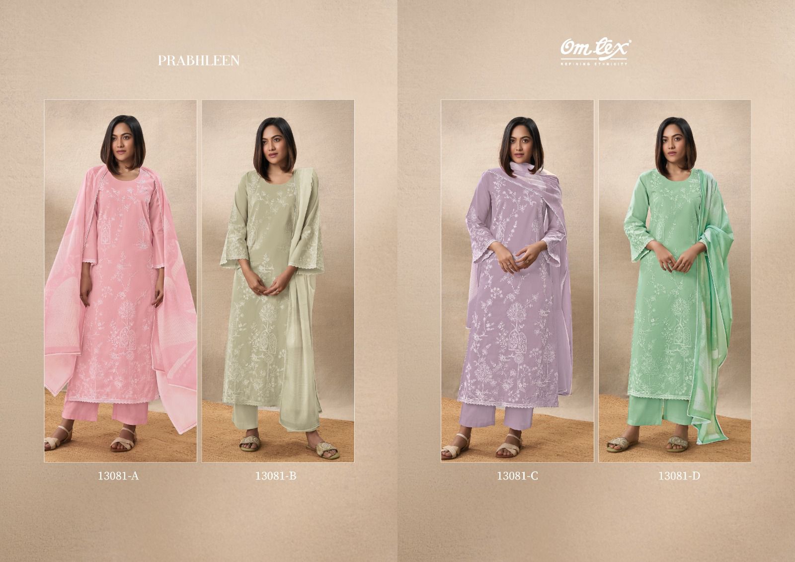 Prabhleen Omtex Lawn Cotton Pant Style Suits Supplier Ahmedabad