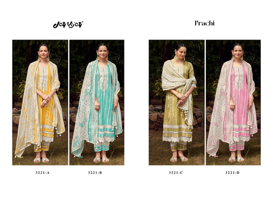 Prachi 3221 Jay Vijay Cotton Pant Style Suits Manufacturer India