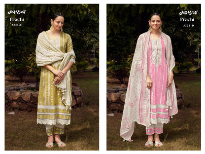 Prachi 3221 Jay Vijay Cotton Pant Style Suits Manufacturer India