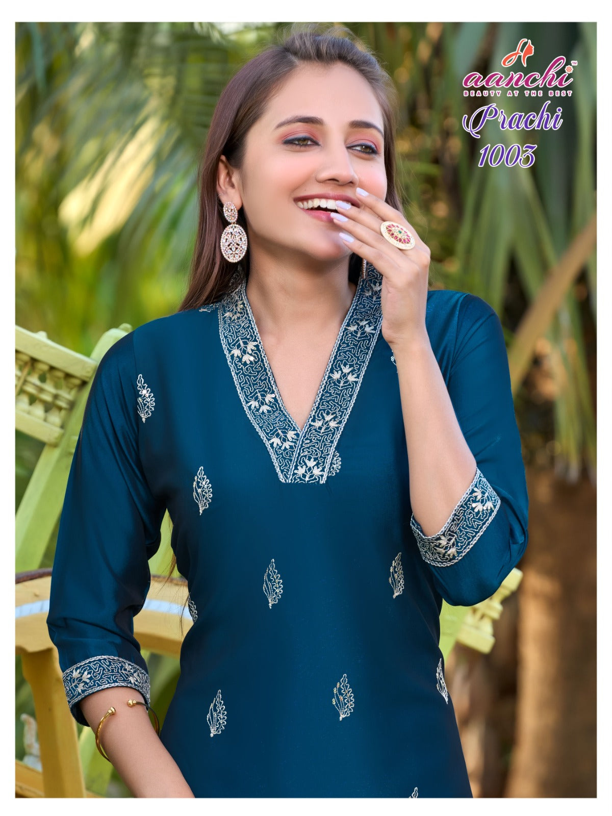 Prachi Aanchi Silk Straight Cut Kurtis Wholesaler India