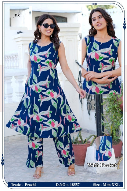 Prachi Jnx Rayon Co Ord Set Wholesaler Ahmedabad