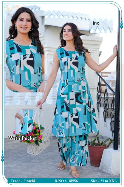 Prachi Jnx Rayon Co Ord Set Wholesaler Ahmedabad