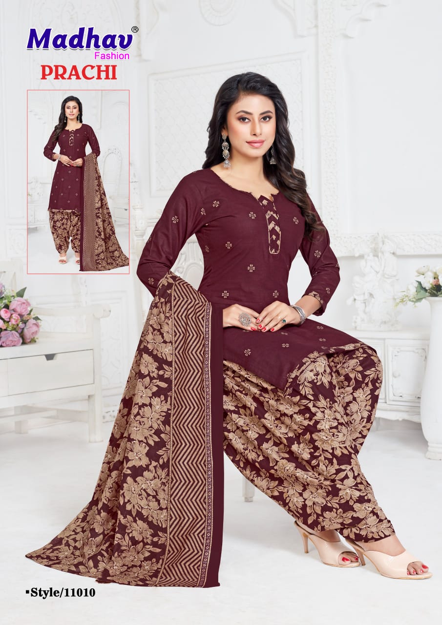 Prachi Vol 11 Madhav Fashion Cotton Dress Material Exporter Ahmedabad