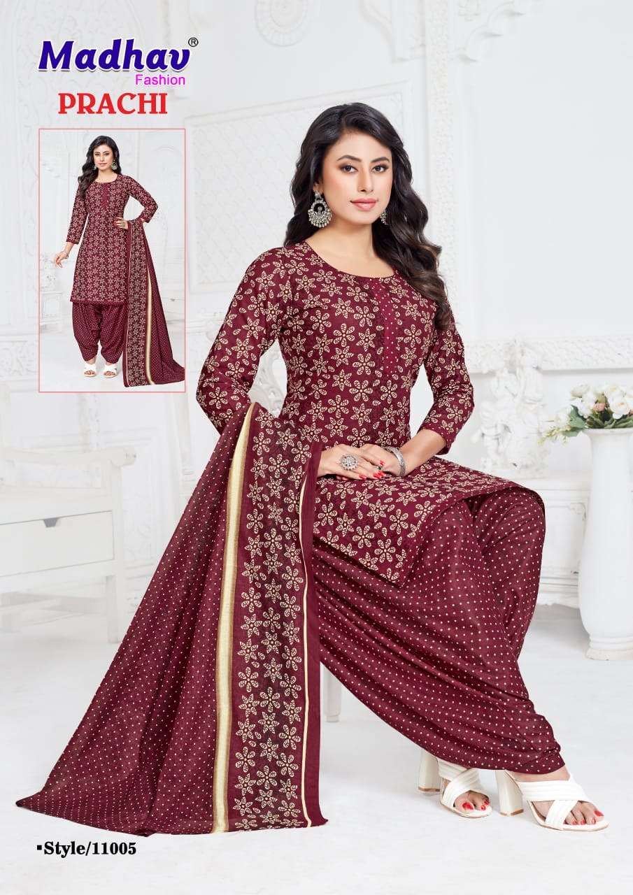 Prachi Vol 11 Madhav Fashion Cotton Dress Material Exporter Ahmedabad