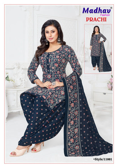 Prachi Vol 11 Madhav Fashion Readymade Cotton Patiyala Suits Wholesaler Ahmedabad