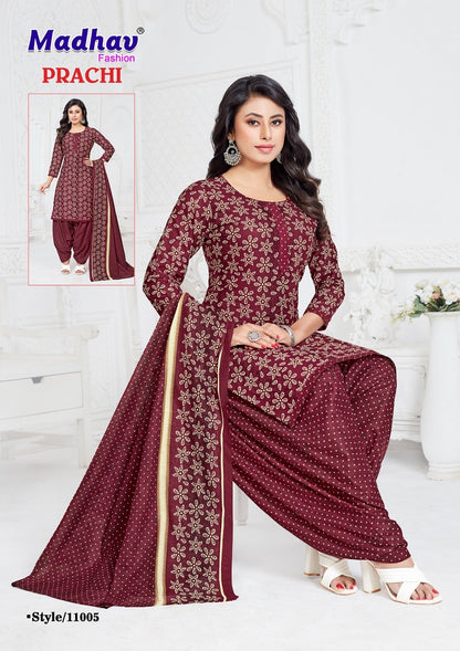 Prachi Vol 11 Madhav Fashion Readymade Cotton Patiyala Suits Wholesaler Ahmedabad
