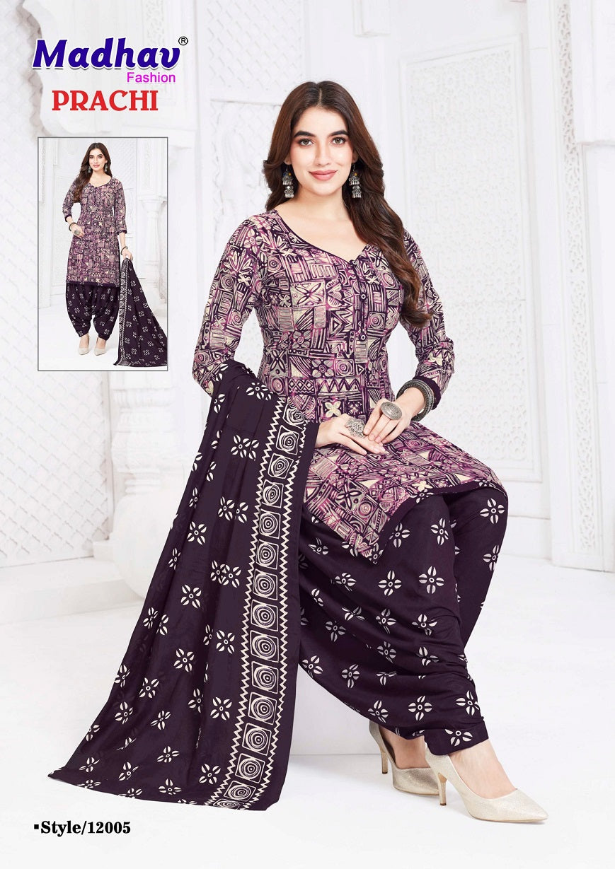 Prachi Vol 12 Madhav Fashion Cotton Dress Material Manufacturer Ahmedabad