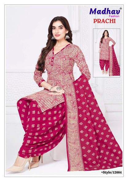 Prachi Vol 12 Madhav Fashion Readymade Cotton Patiyala Suits Supplier Ahmedabad