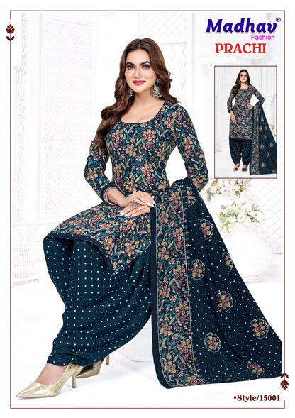 Prachi Vol 15 Madhav Fashion Cotton Dress Material Exporter India