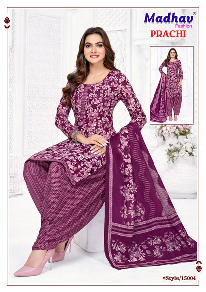 Prachi Vol 15 Madhav Fashion Cotton Dress Material Exporter India
