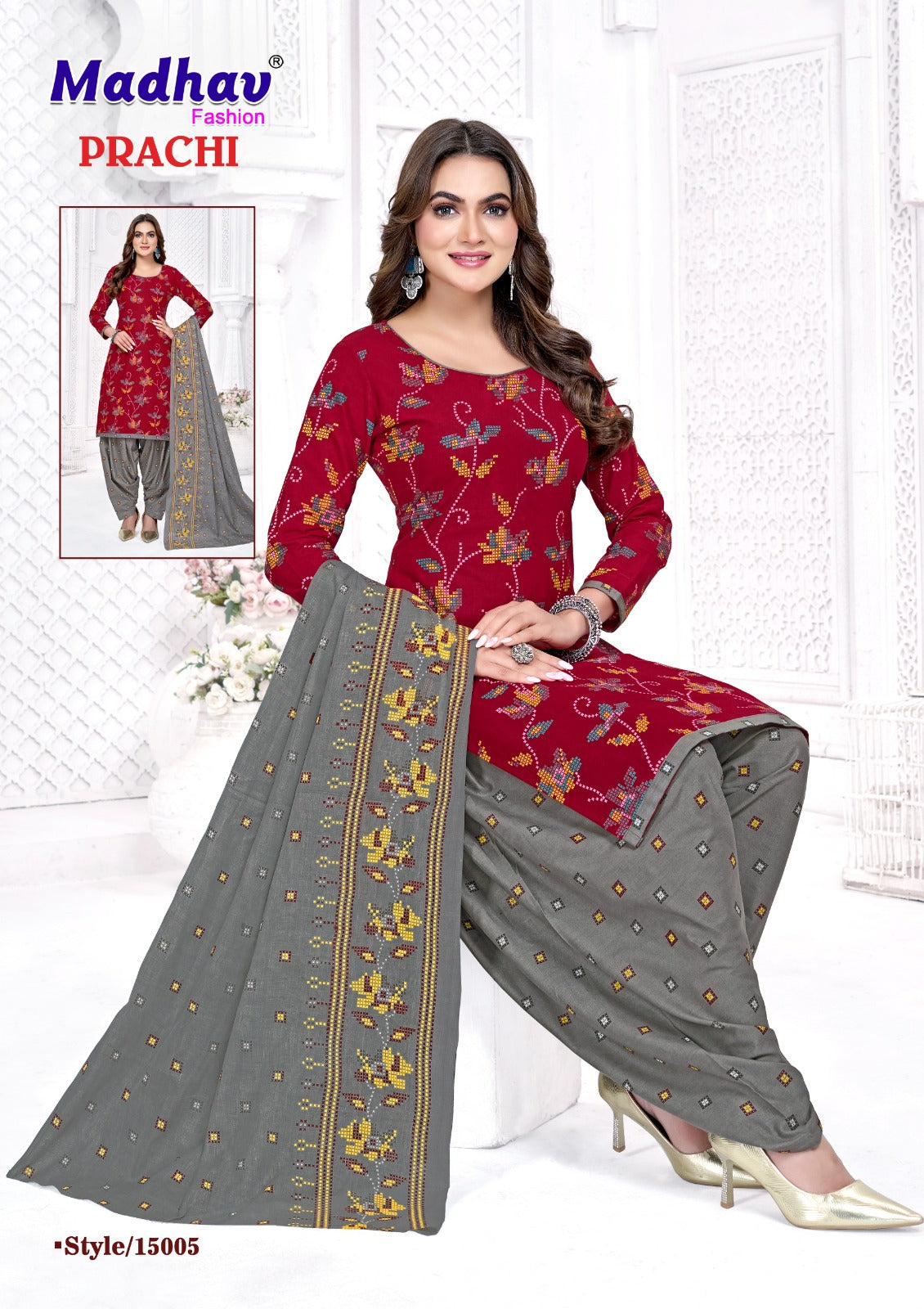 Prachi Vol 15 Madhav Fashion Cotton Dress Material Exporter India