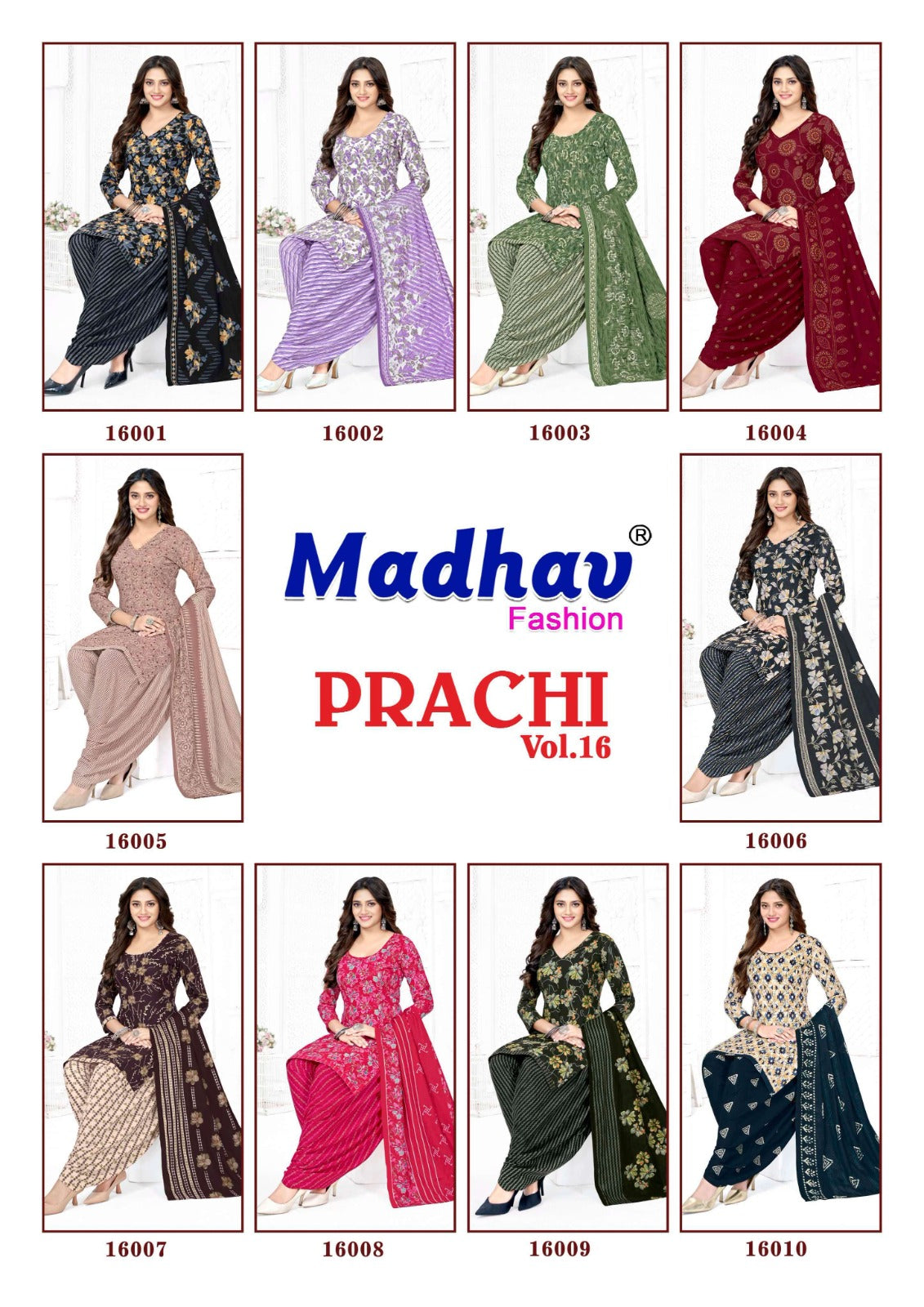 Prachi Vol 16 Madhav Fashion Cotton Dress Material Supplier Ahmedabad
