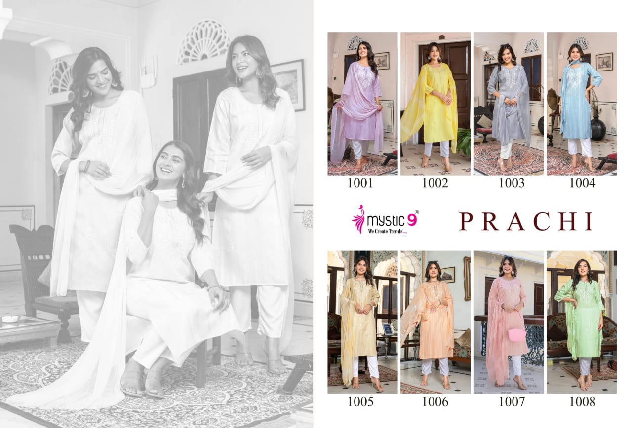 Prachi Vol 1 Mystic 9 Capsule Readymade Pant Style Suits Wholesale Price