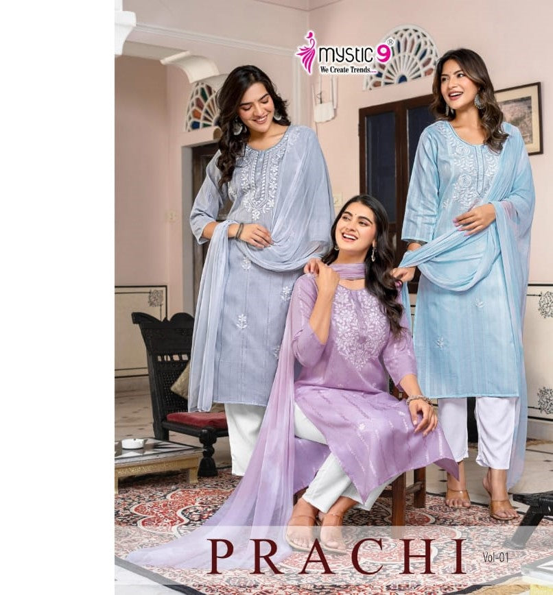 Prachi Vol 1 Mystic 9 Capsule Readymade Pant Style Suits Wholesale Price