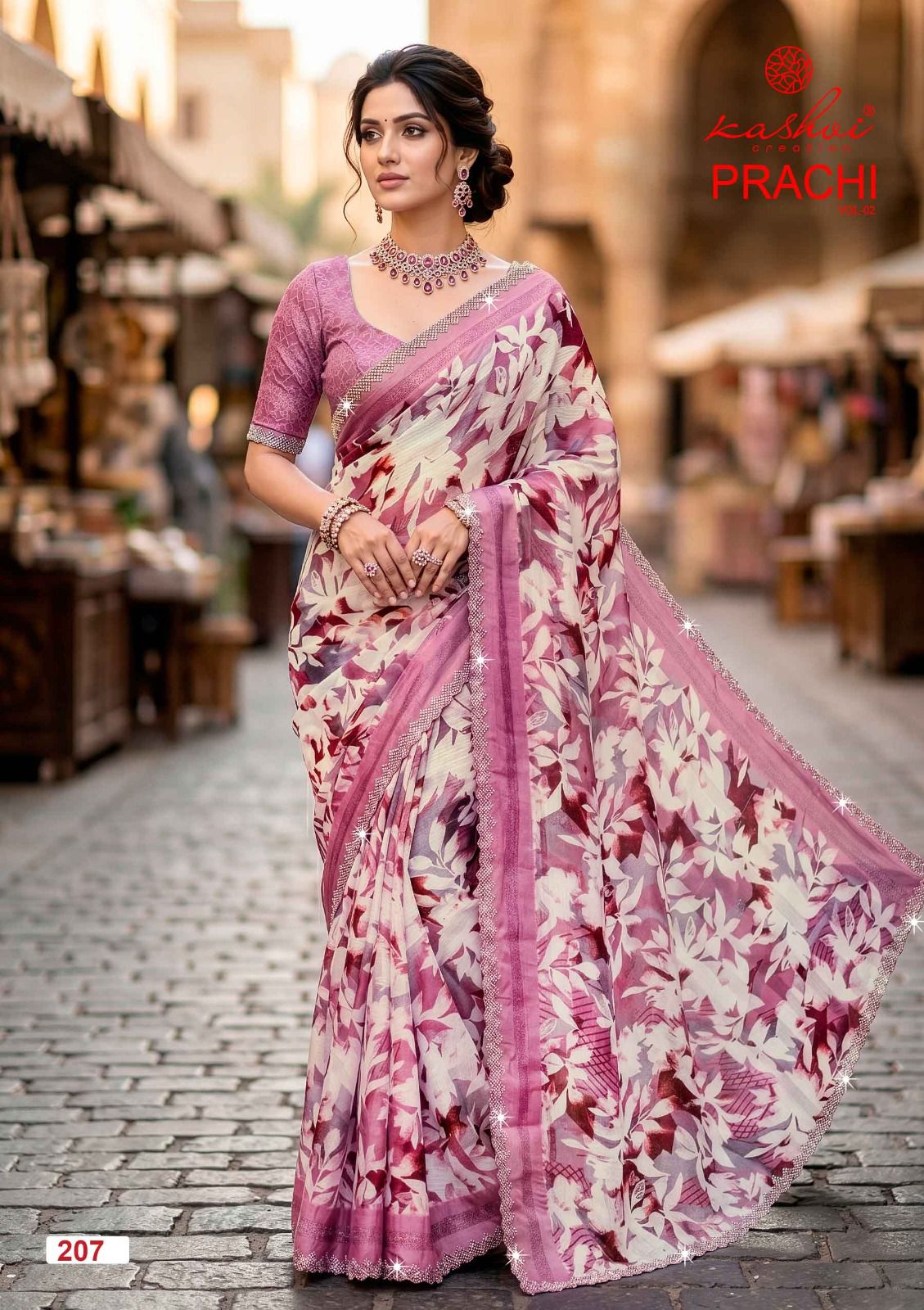Prachi Vol 2 Kashvi Creation Sarees Wholesaler Ahmedabad
