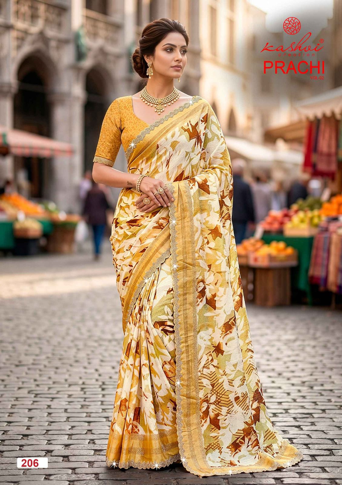 Prachi Vol 2 Kashvi Creation Sarees Wholesaler Ahmedabad