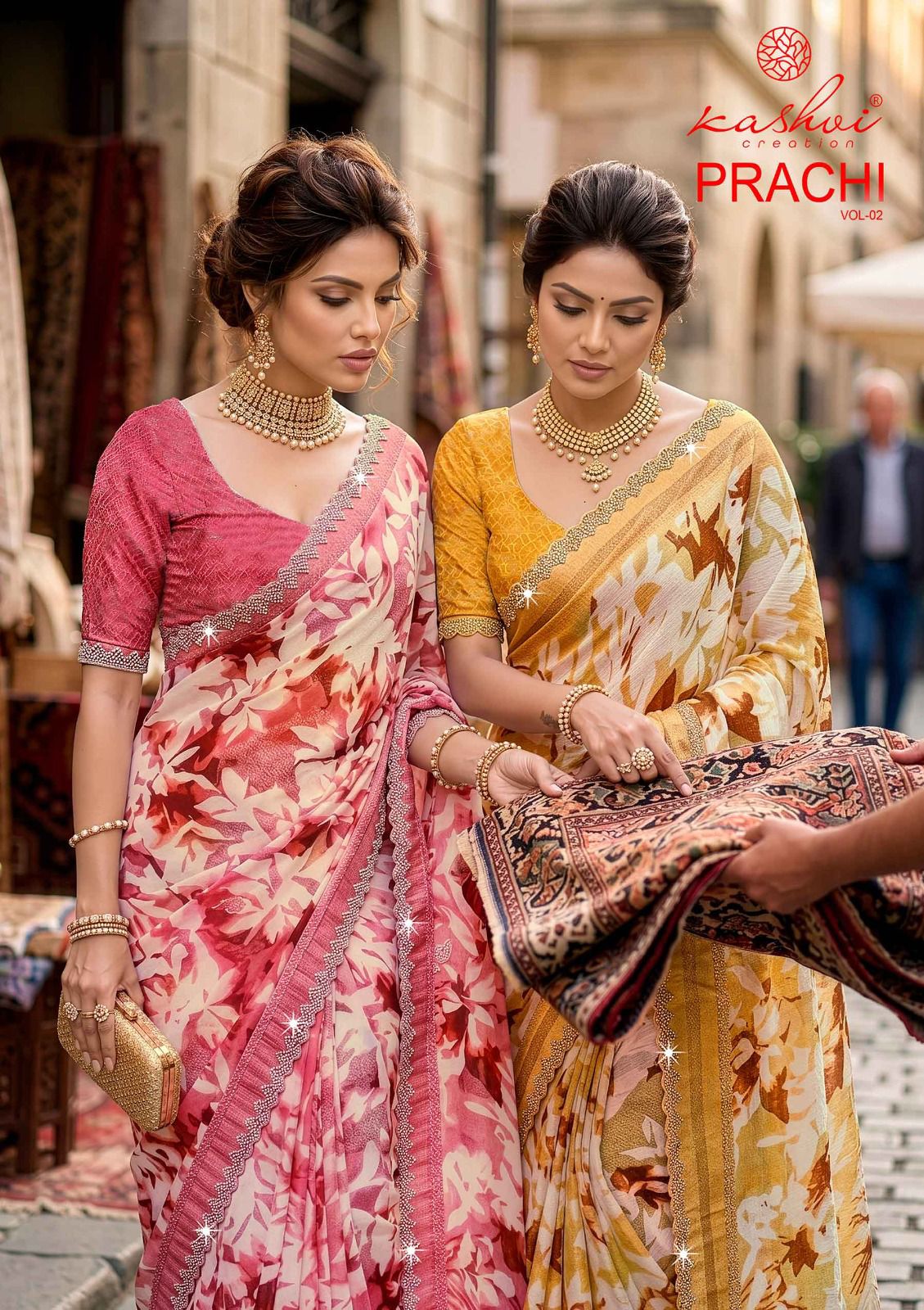 Prachi Vol 2 Kashvi Creation Sarees Wholesaler Ahmedabad